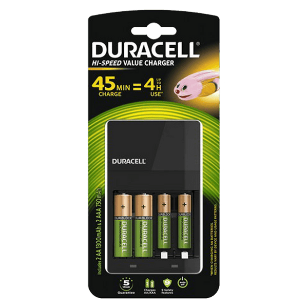 Charger Duracell 45 Min+Aax2+Aaax2 P/3 Dur118584 MTS