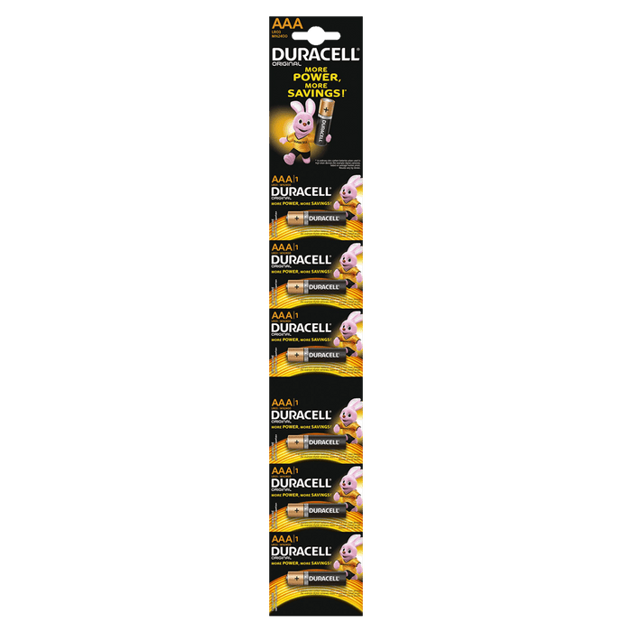 DUR133075 - BATTERIES DURACELL STRIPS 6X1 AAA P/20