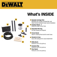 DeWalt Portable 34L Wet Dry Vacuum Cleaner - DXV34PTA