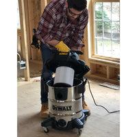 DeWalt Portable 38L Stainless Steel Wet Dry Vacuum Cleaner - DXV38SPTA