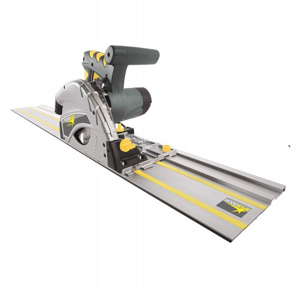 POWER ACTION - Plunge circular saw system c/w 1400mm guide rail & clamping kit - DIVAR 55