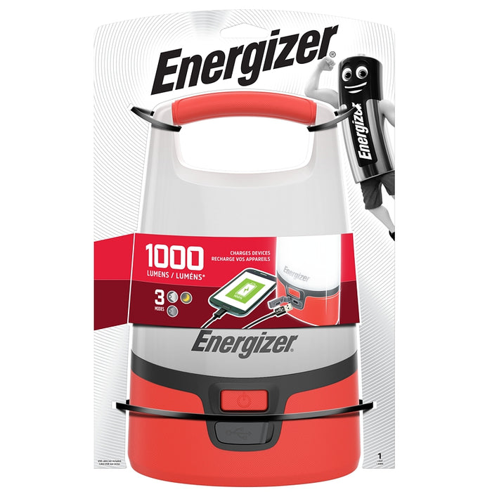 Energizer 1000 Lumen USB Lantern - Portable LED Camping Light, USB Charging, 3 Modes, Emergency Lighting