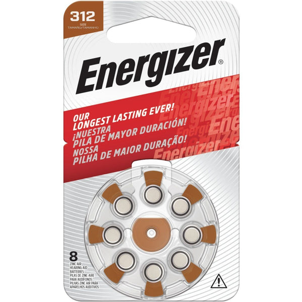 ENERGIZER HEARING AID BATTERY AZ312 BROWN 8 PACK (MOQ 6)