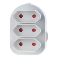 EA003 - ADAPTOR TRIPLE EURO WHITE E/MATE