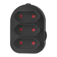 EA003BLK - ADAPTOR TRIPLE EURO BLACK E/MATE
