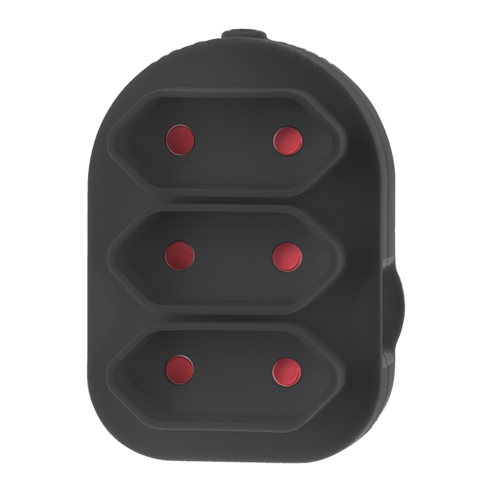 EA003BLK - ADAPTOR TRIPLE EURO BLACK E/MATE