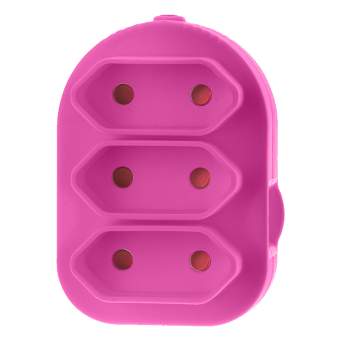 EA003P - ADAPTOR TRIPLE EURO PINK E/MATE