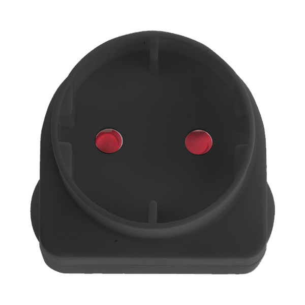 Adaptor Schuko Black E/Mate Ea004 Blk