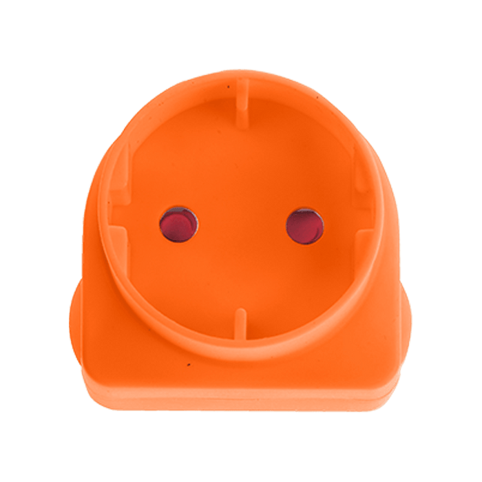 EA004OR - ADAPTOR SCHUKO ORANGE E/MATE