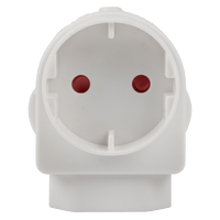 EA005 - ADAPTOR EURO/SCHUKO WHITE E/MATE