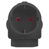 EA005BLK - ADAPTOR EURO/SCHUKO BLACK E/MATE