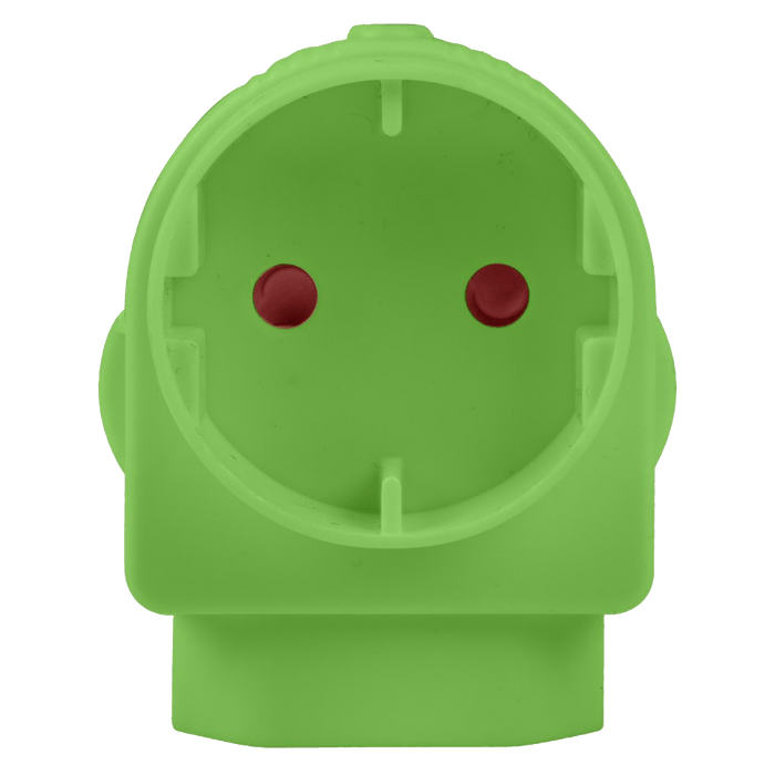 EA005GR - ADAPTOR EURO/SCHUKO GREEN E/MATE