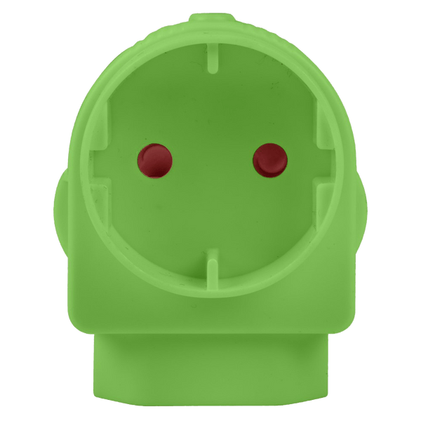 EA005GR - ADAPTOR EURO/SCHUKO GREEN E/MATE