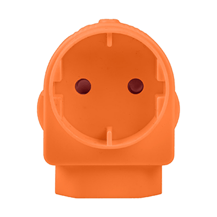 EA005OR - ADAPTOR EURO/SCHUKO ORANGE E/MATE