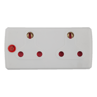 EA006L - ADAPTOR 2X16A WHITE E/MATE