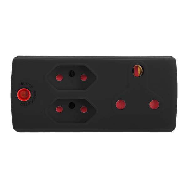 Adaptor 1 X16 A+2 X5 A Black E/Mate Ea008 Blk