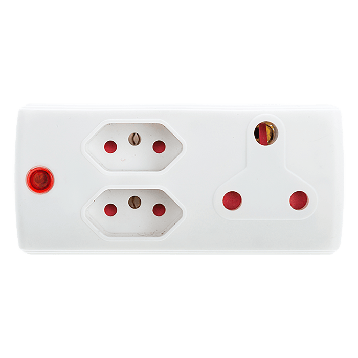 EA008L - ADAPTOR 1X16A+2X5A WHITE E/MATE
