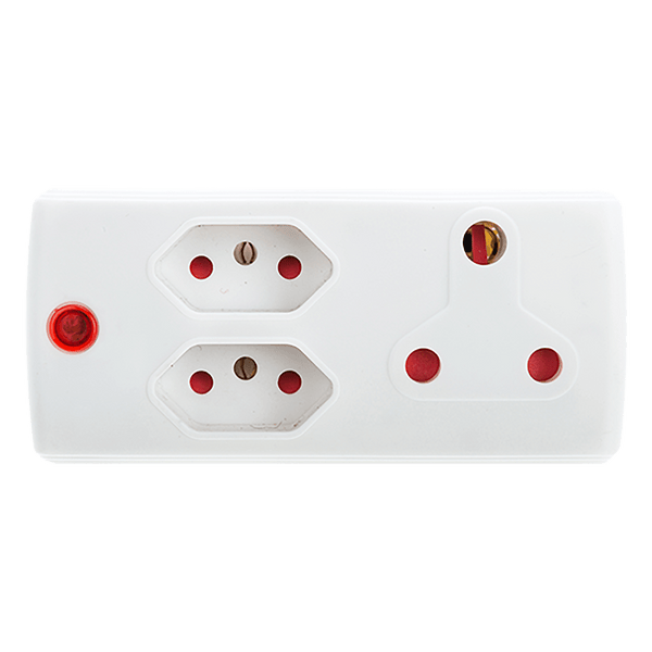 Adaptor 1 X16 A+2 X5 A White E/Mate Ea008 L