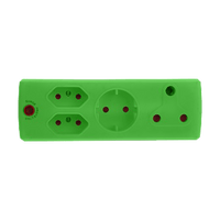 EA009GR - ADAPTOR 1X16A+2X5A+1XSK GREEN EMATE