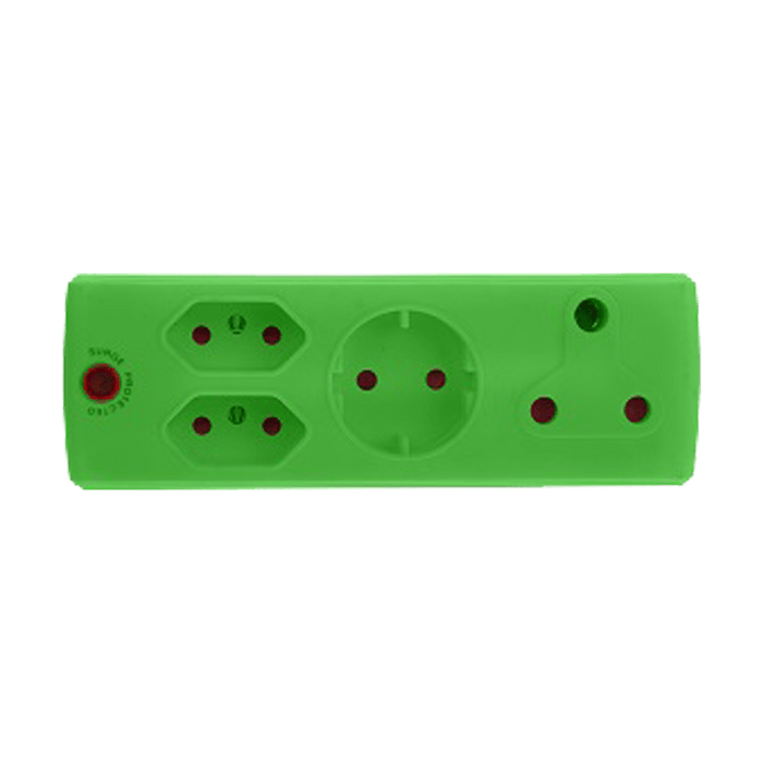EA009GR - ADAPTOR 1X16A+2X5A+1XSK GREEN EMATE
