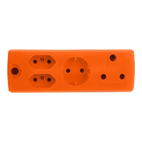 EA009OR - ADAPTOR 1X16A+2X5A+1XSK ORANGE E/MATE