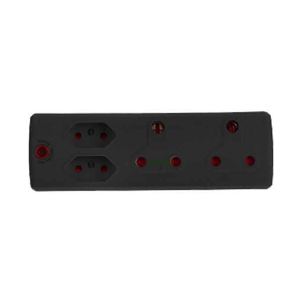 Adaptor 2 X16 A+2 X5 A Black E/Mate Ea010 Blk