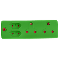 EA010GR - ADAPTOR 2X16A+2X5A GREEN E/MATE