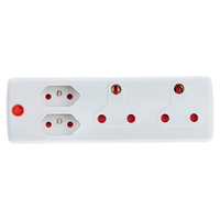 EA010L - ADAPTOR 2X16A+2X5A WHITE E/MATE GARDEN & HOME