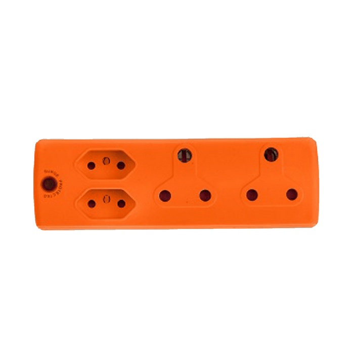 EA010OR - ADAPTOR 2X16A+2X5A ORANGE E/MATE