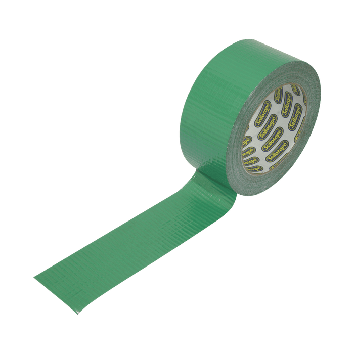 Green Duct Tape 48mm x 25m: Heavy Duty Sellotape for Repair, DIY, and Waterproofing