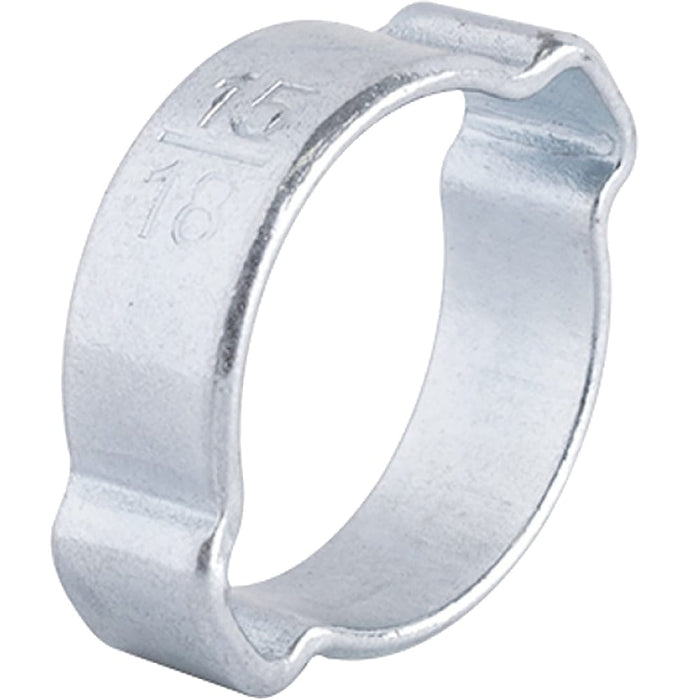 TORK CRAFT Double Ear Clamp C/Steel 15-18mm - Hose Clamp, Steel Clamp, 15-18mm Clamp