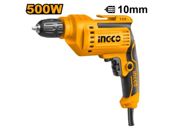 INGCO DRILL 500W 10MM K/LESS CHUCK