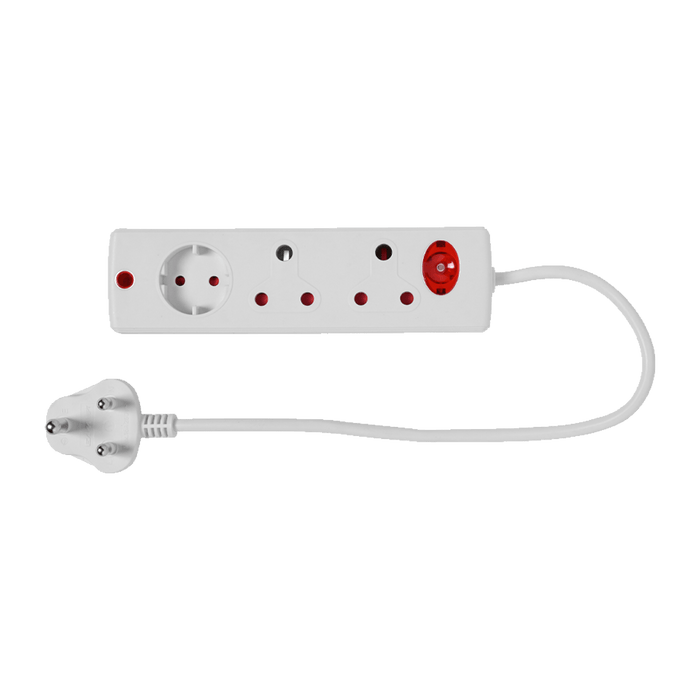 Multiplug 3 Way White E/Mate Ee009 Em