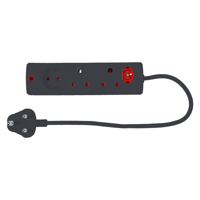 EE009BLK - MULTIPLUG 3WAY BLACK E/MATE