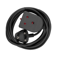 EE018BLK - EXTENSION LEAD 16A  3M BLACK E/MATE