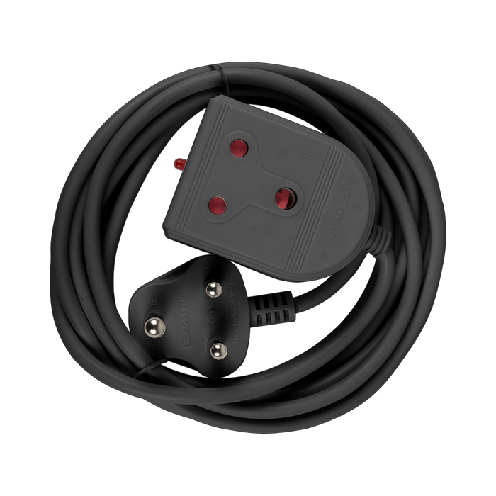 EE018BLK - EXTENSION LEAD 16A  3M BLACK E/MATE