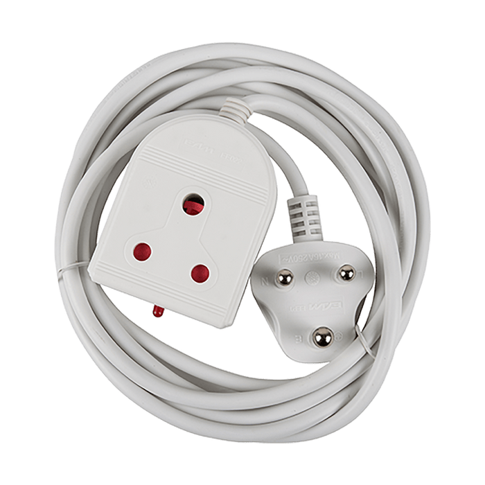 EE022 - EXTENSION LEAD 10A  3M WHITE E/MATE