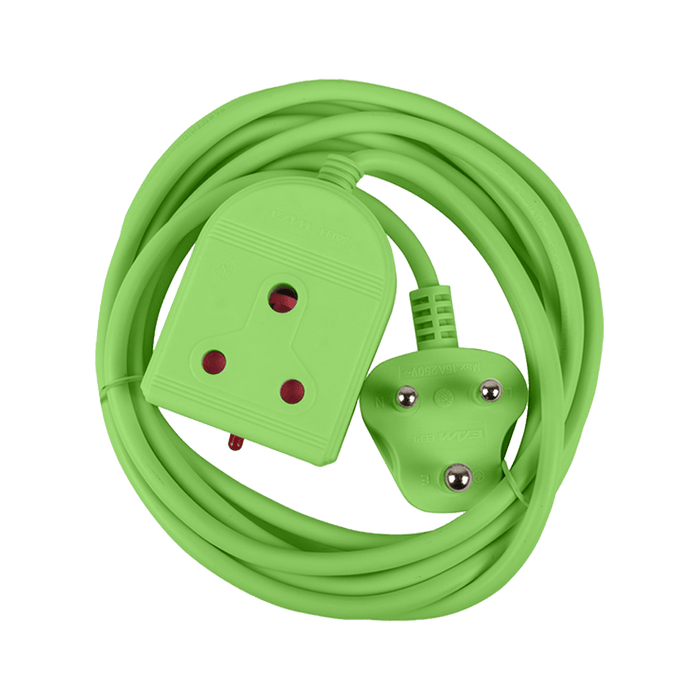 Green Extension Cord 3M | 10A Power Strip with Indicator Light | E/MATE-EE022GR