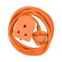 Orange 3M Extension Lead - 10A Power Cord E/MATE-EE022OR by chavda.com - Durable & Safe