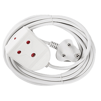 Extension Lead 10 A 5 M White E/Mate Ee023