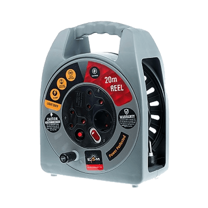 20m Extension Reel: Power Cable with Surge Protection | Buy at chavda.com