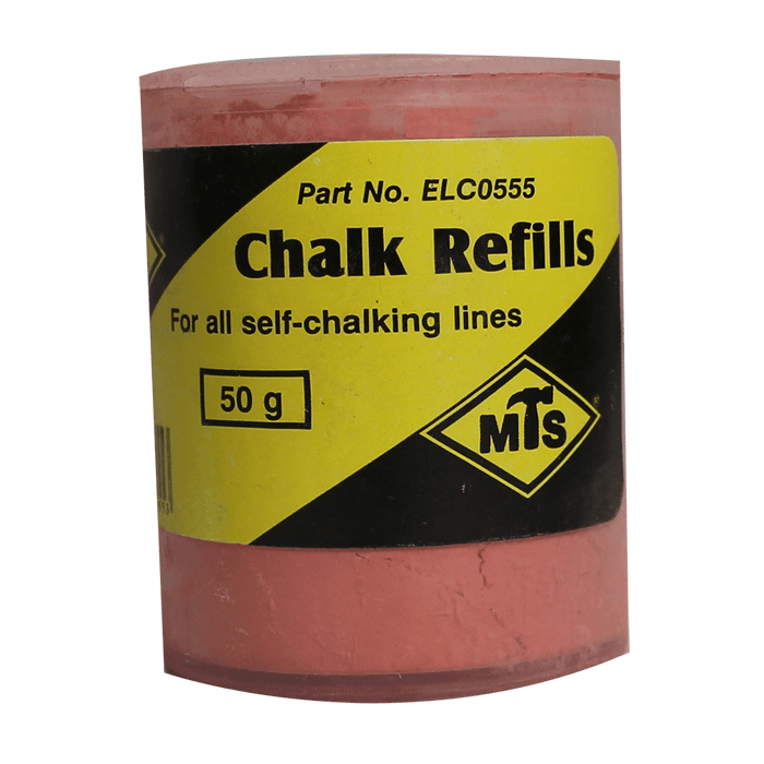 ELC0555 - CHALKLINE MTS REFILL 50G RED - Chalk Refill, Red Chalk Powder for Marking Lines