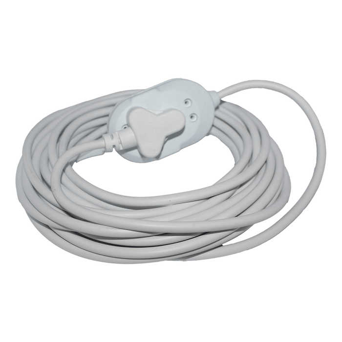 White Extension Lead MTS 10M - Durable & Affordable Power Cord