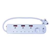 ELE1460P Multiplug: 2x16A, 4x6A, 1xSC Electrical Extension Cord with Switches | Chavda.com