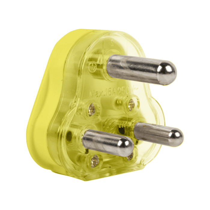 EPT02/YE - PLUG TOP 16A HOLLOW PIN YELLOW E/MATE