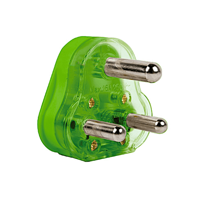 Green 16A Plug Top: Hollow Pin Power Connector for Electrical Use