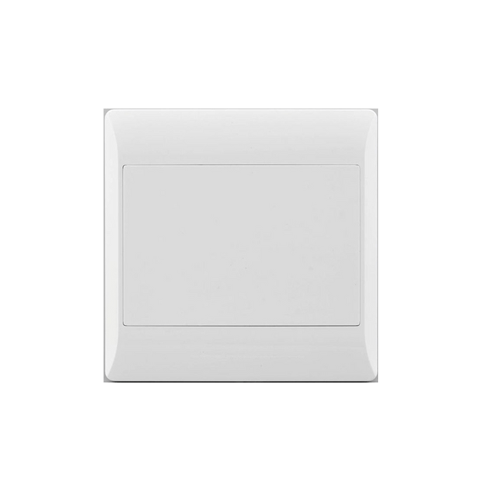ES033 - SOCKET E/MATE 4X4 BLANK PLATE WHITE