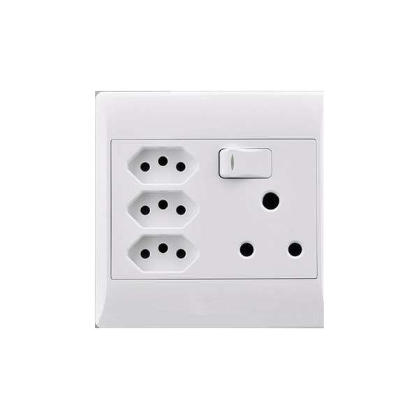 Socket E/Mate 4 X4 3 Xeuro+16 A White Es036