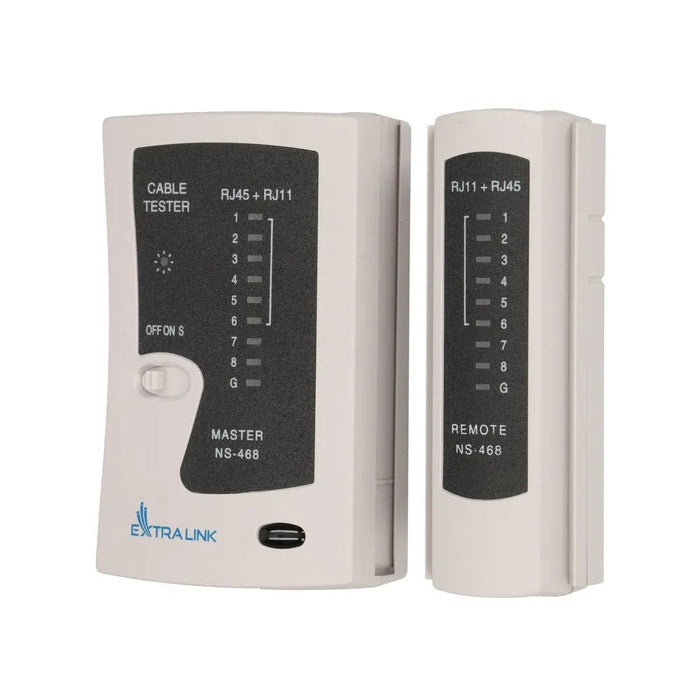EXTRALINK NS-468 Cable Tester for RJ45 and RJ11 Cables | Network Cable Testing Tool | Available at chavda.com
