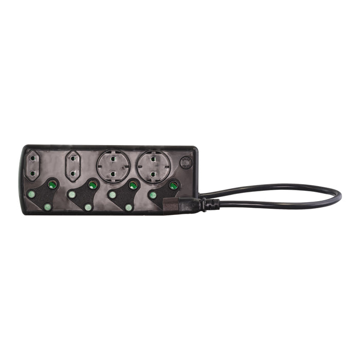 8-PORT (IEC) MP 4x3 PIN + 2x2 PIN +2xSCHUKO(10AMP) - PWR-MP-04-MULTIPLUG